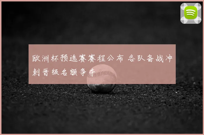欧洲杯预选赛赛程公布 各队备战冲刺晋级名额争夺